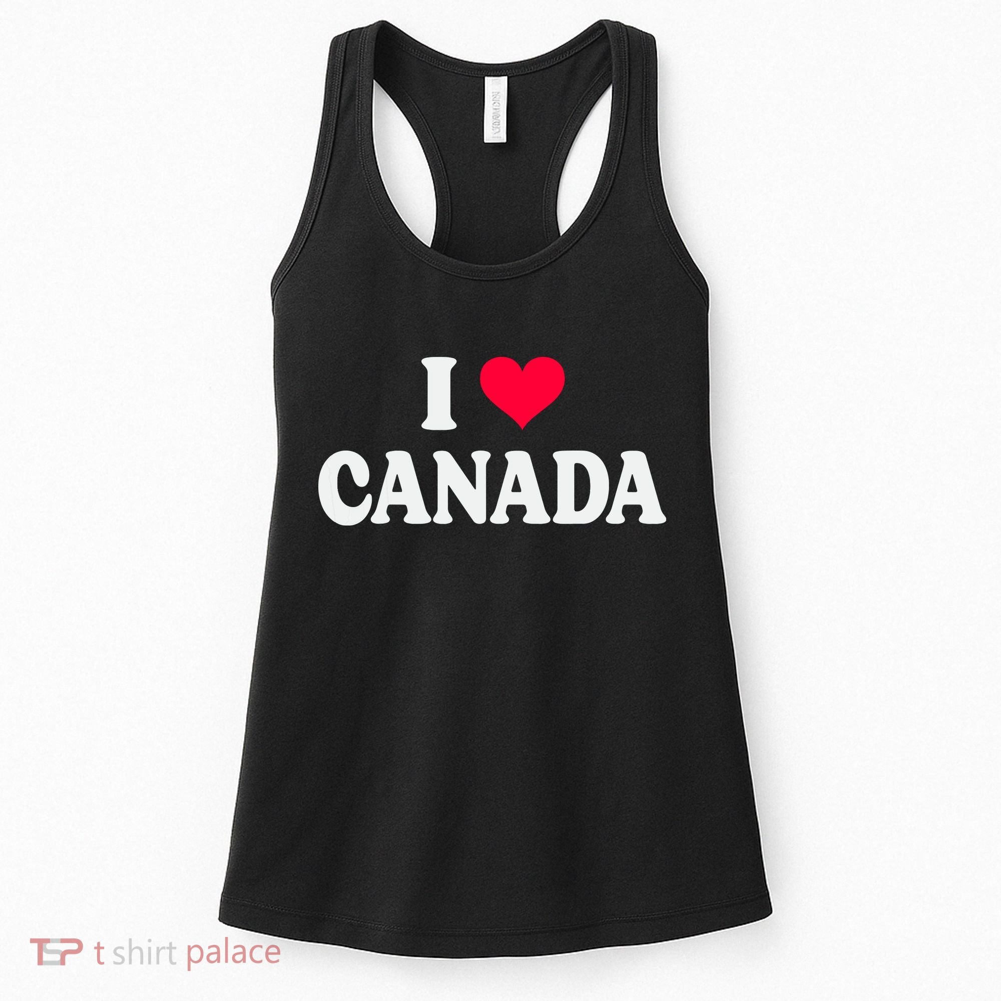 I Love Canada Day Heart Canadian Women's Tank Top