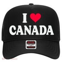 I Love Canada Day Heart Canadian Hat thumb 0