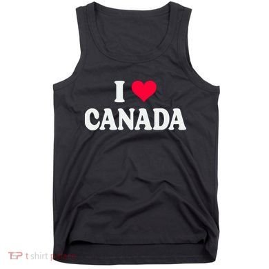 I Love Canada Day Heart Canadian Tank Top