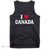 I Love Canada Day Heart Canadian Tank Top thumb 0