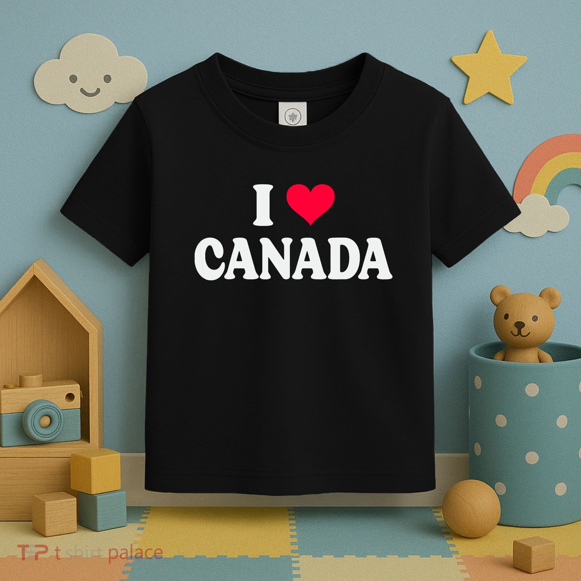I Love Canada Day Heart Canadian Toddler T-Shirt