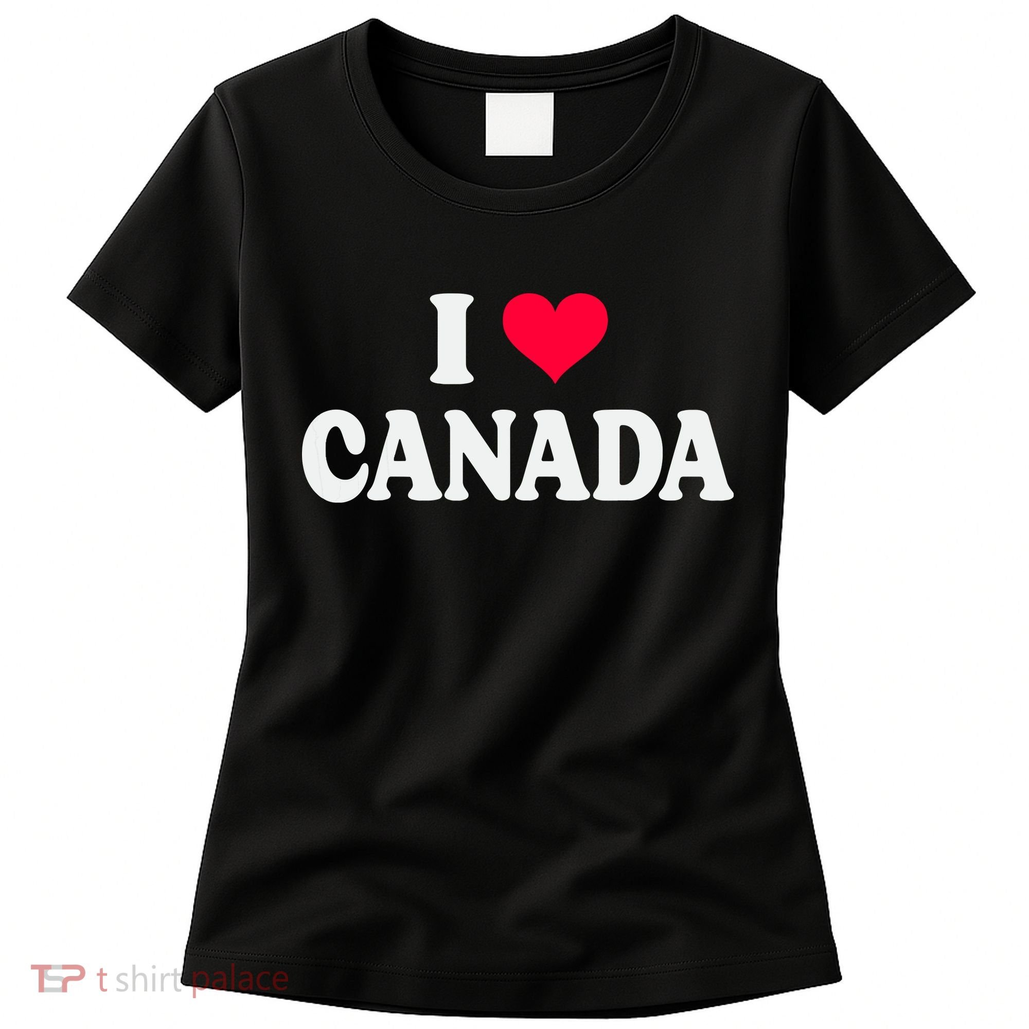 I Love Canada Day Heart Canadian Women's T-Shirt