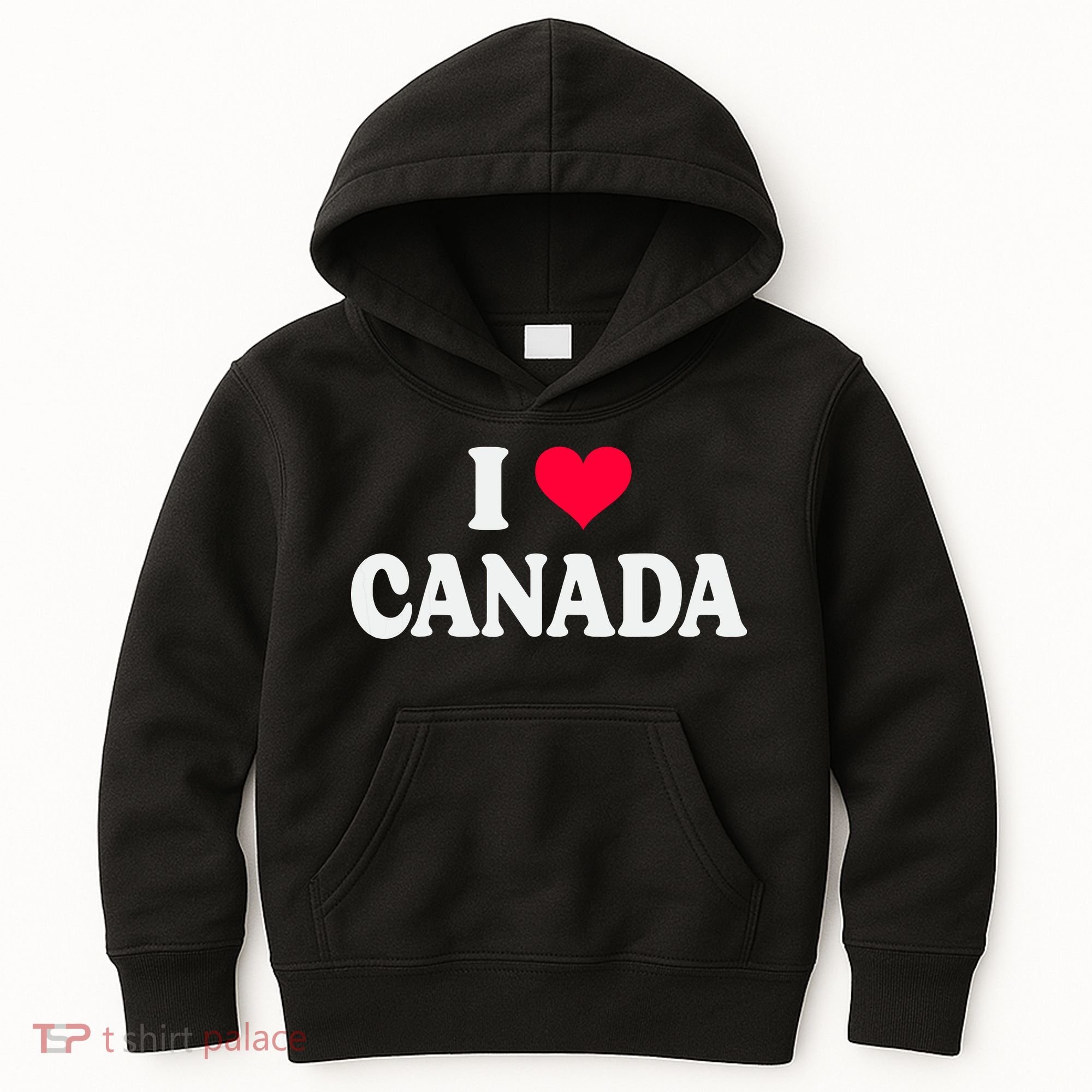 I Love Canada Day Heart Canadian Kids Hoodie