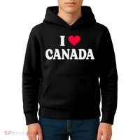 I Love Canada Day Heart Canadian Kids Hoodie thumb 4