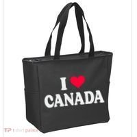 I Love Canada Day Heart Canadian Tote Bag thumb 2