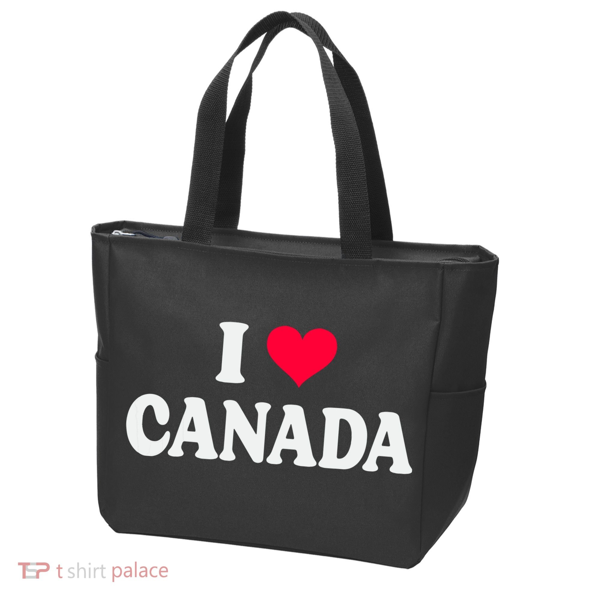 I Love Canada Day Heart Canadian Tote Bag