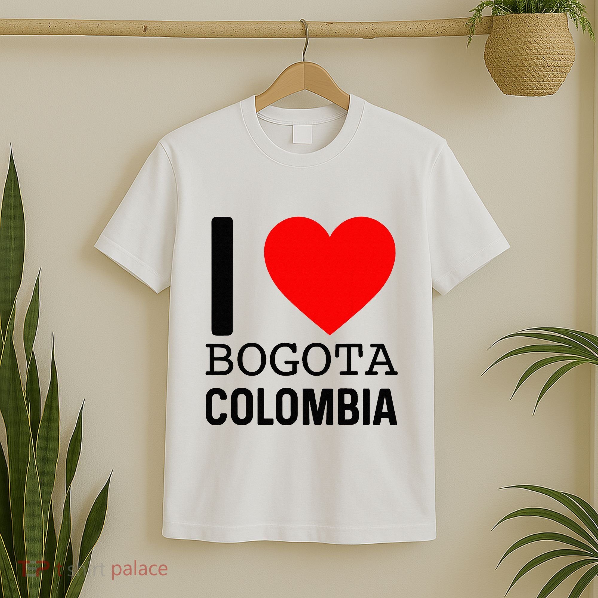 I Love Colombia Bogota Flag Map Colombian Souvenir Camiseta T-Shirt