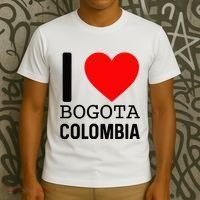 I Love Colombia Bogota Flag Map Colombian Souvenir Camiseta T-Shirt thumb 3