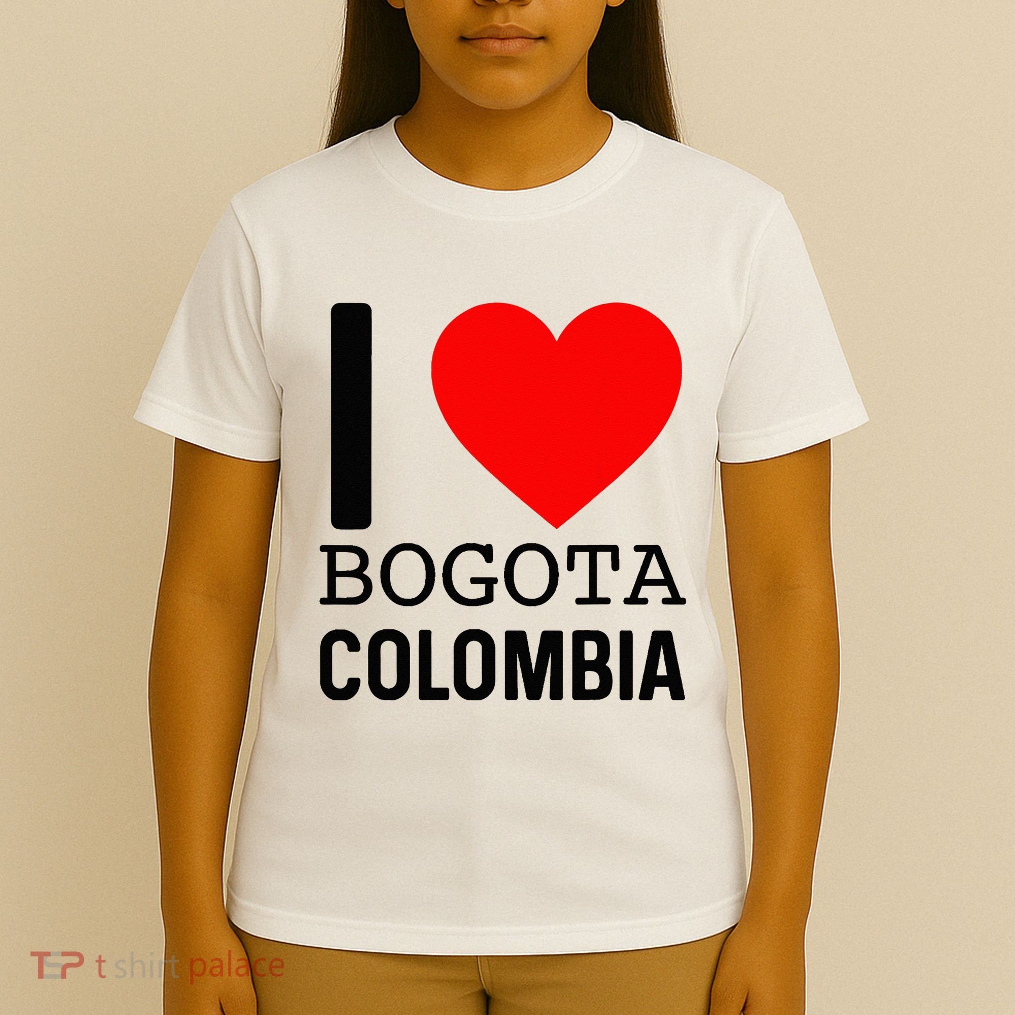 I Love Colombia Bogota Flag Map Colombian Souvenir Camiseta T-Shirt