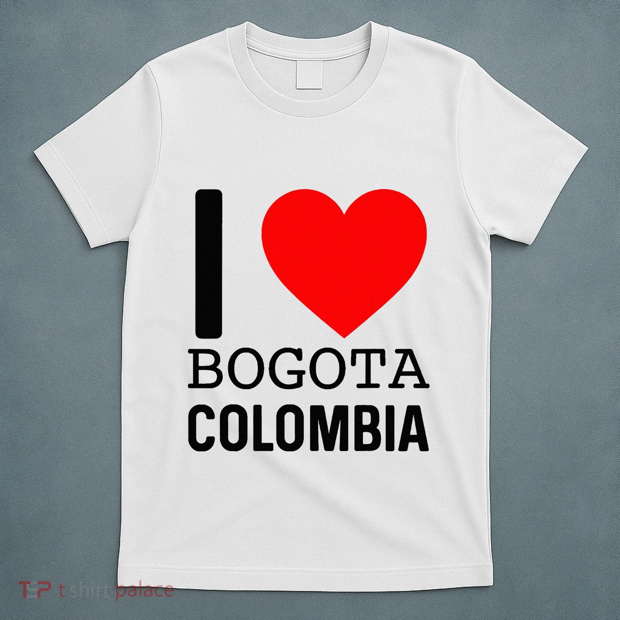 I Love Colombia Bogota Flag Map Colombian Souvenir Camiseta T-Shirt