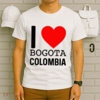 I Love Colombia Bogota Flag Map Colombian Souvenir Camiseta T-Shirt thumb 6