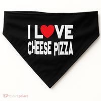 I Love Cheese Pizza USA-Made Doggie Bandana thumb 0