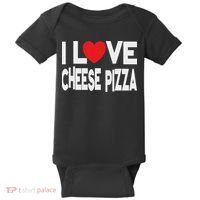 I Love Cheese Pizza Baby Bodysuit thumb 0