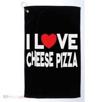 I Love Cheese Pizza Golf Towel thumb 0
