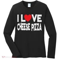 I Love Cheese Pizza Women's Long Sleeve Shirt thumb 0