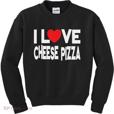 I Love Cheese Pizza Kids Sweatshirt