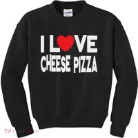 I Love Cheese Pizza Kids Sweatshirt thumb 0