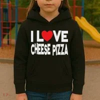 I Love Cheese Pizza Kids Hoodie thumb 3