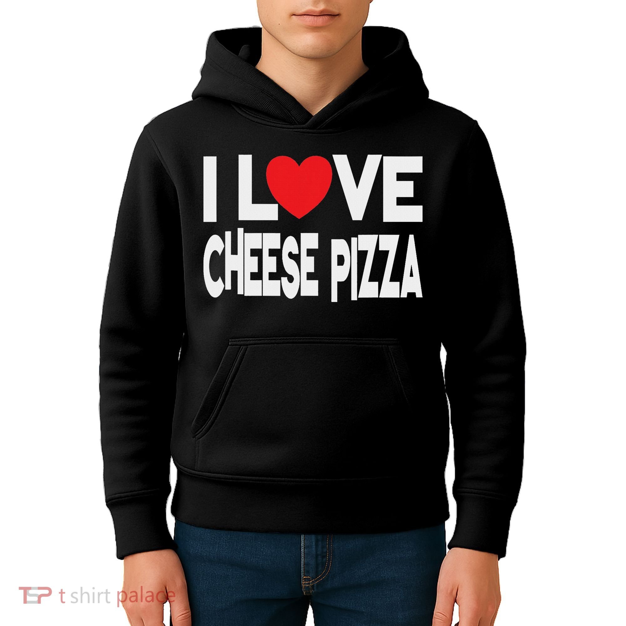 I Love Cheese Pizza Kids Hoodie