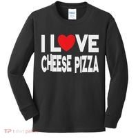 I Love Cheese Pizza Kids Long Sleeve Shirt thumb 0