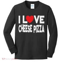 I Love Cheese Pizza Kids Long Sleeve Shirt thumb 0