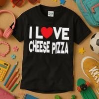 I Love Cheese Pizza Kids T-Shirt thumb 3