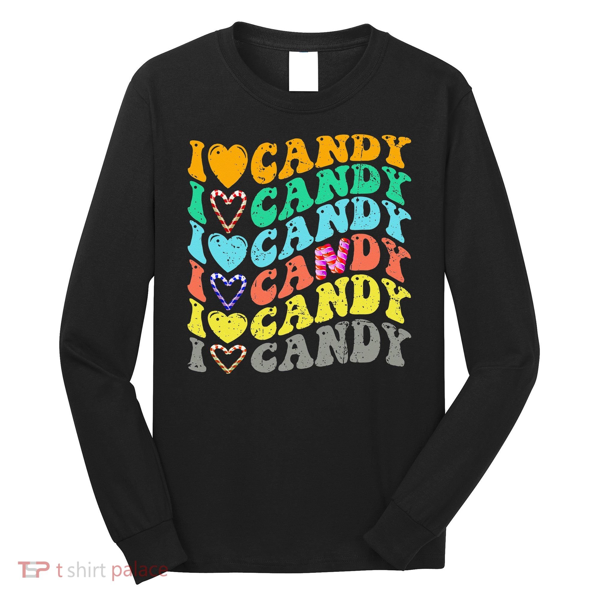 I love Candy Halloween Party Cute Trick or Treat Candyland Long Sleeve Shirt