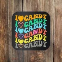 I love Candy Halloween Party Cute Trick or Treat Candyland Coaster thumb 0