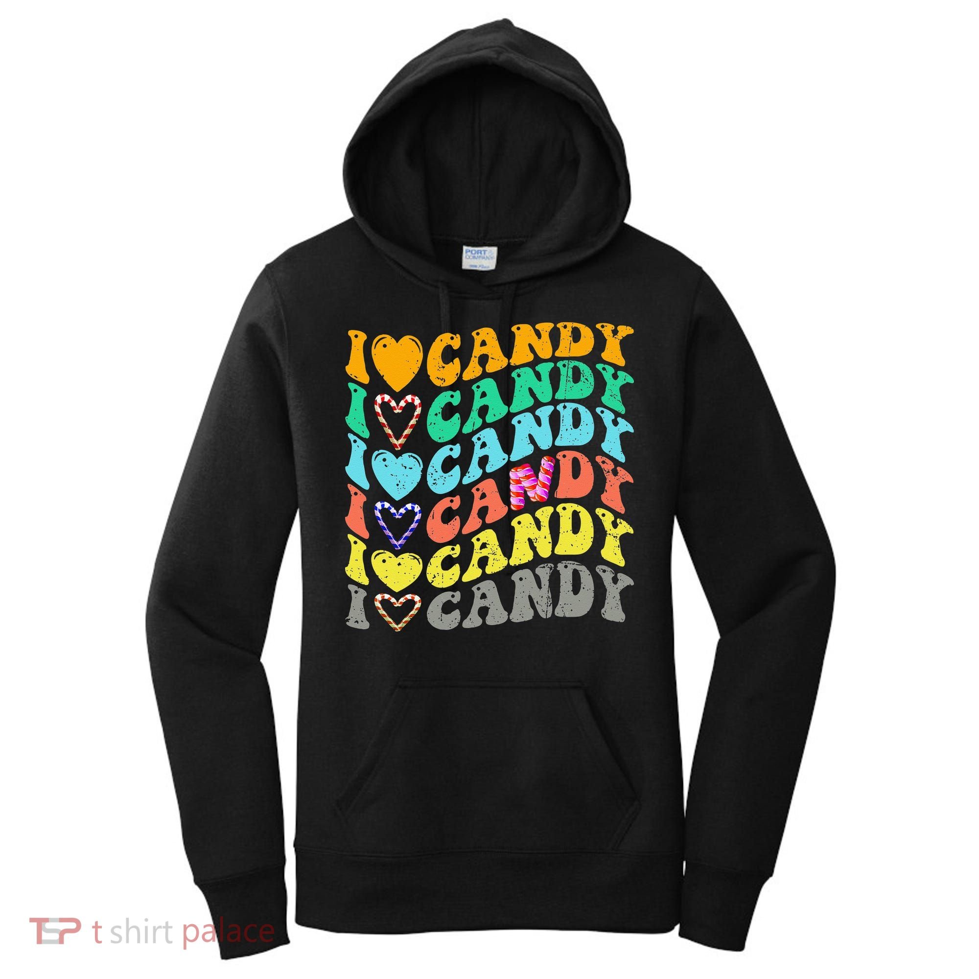 I love Candy Halloween Party Cute Trick or Treat Candyland Women's Hoodie