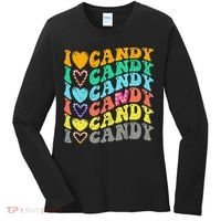 I love Candy Halloween Party Cute Trick or Treat Candyland Women's Long Sleeve Shirt thumb 0