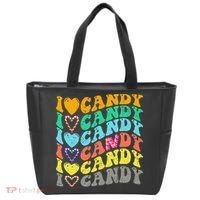 I love Candy Halloween Party Cute Trick or Treat Candyland Tote Bag thumb 0