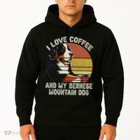 I Love Coffee And My Bernese Dog Berner Mountain Hoodie thumb 2