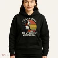 I Love Coffee And My Bernese Dog Berner Mountain Hoodie thumb 5
