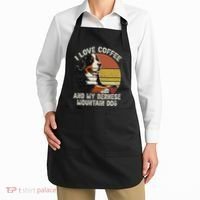 I Love Coffee And My Bernese Dog Berner Mountain Apron thumb 2