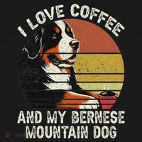 I Love Coffee And My Bernese Dog Berner Mountain Women's Hoodie thumb 2