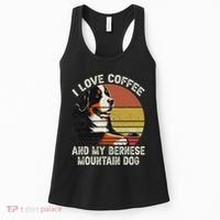 I Love Coffee And My Bernese Dog Berner Mountain Women's Tank Top thumb 0