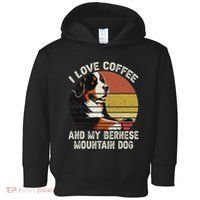 I Love Coffee And My Bernese Dog Berner Mountain Toddler Hoodie thumb 0