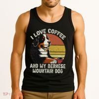 I Love Coffee And My Bernese Dog Berner Mountain Tank Top thumb 3