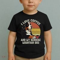 I Love Coffee And My Bernese Dog Berner Mountain Toddler T-Shirt thumb 2