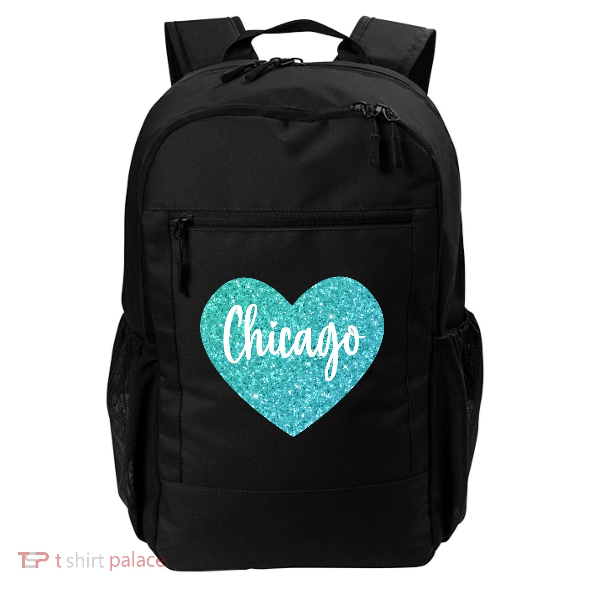 I Love Chicago Usa Heart Meaningful Gift Backpack