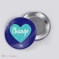 I Love Chicago Usa Heart Meaningful Gift Button thumb 0