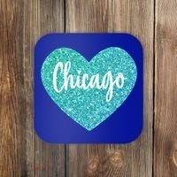 I Love Chicago Usa Heart Meaningful Gift Coaster thumb 0