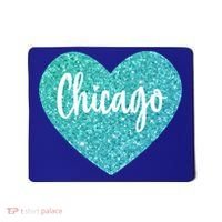 I Love Chicago Usa Heart Meaningful Gift Mousepad thumb 0