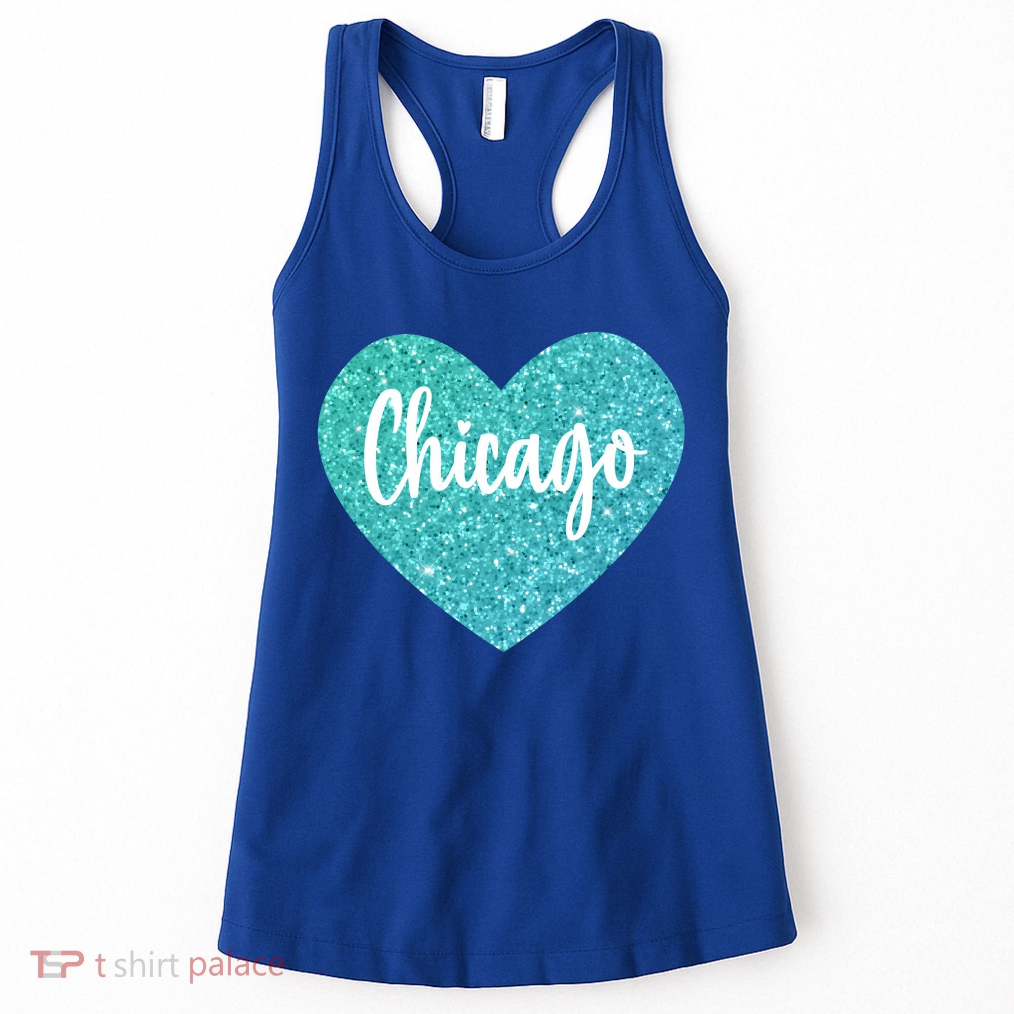 I Love Chicago Usa Heart Meaningful Gift Women's Tank Top