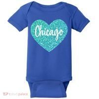 I Love Chicago Usa Heart Meaningful Gift Baby Bodysuit thumb 0