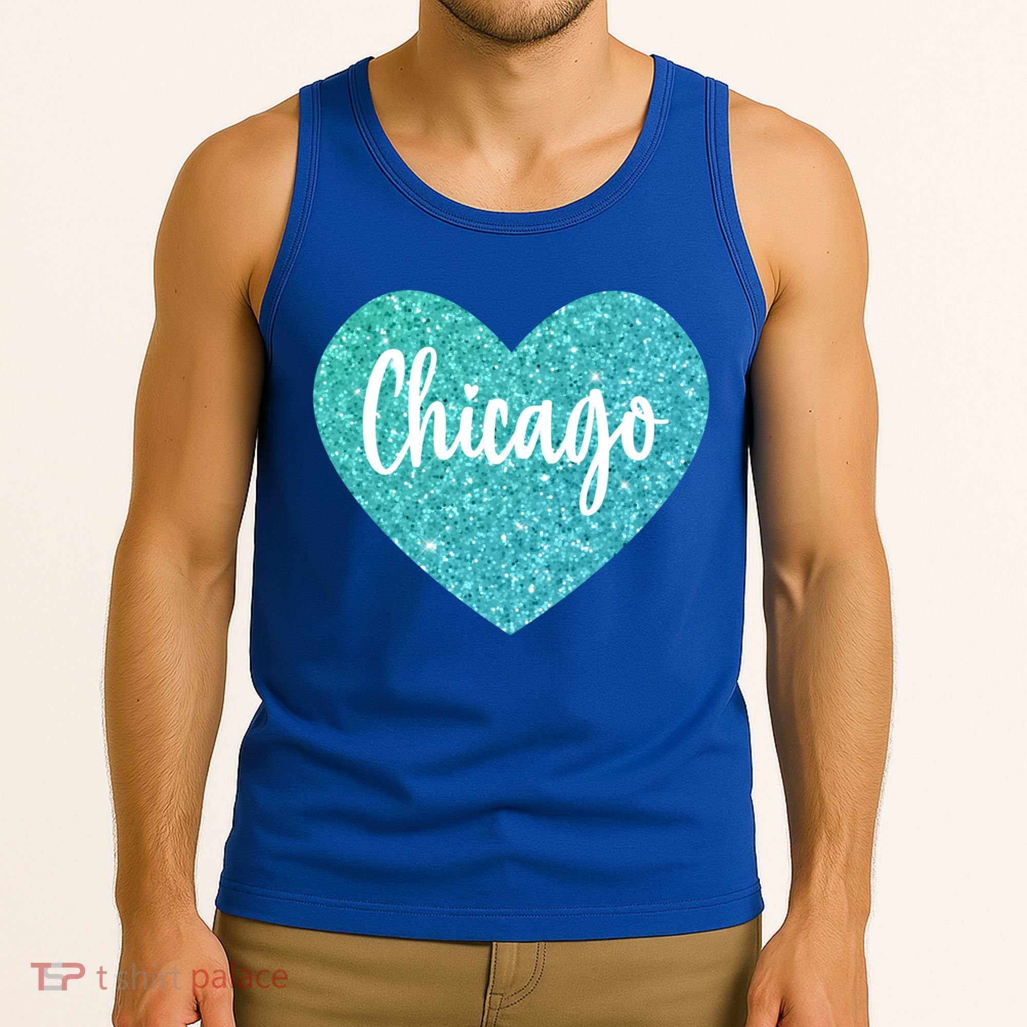 I Love Chicago Usa Heart Meaningful Gift Tank Top