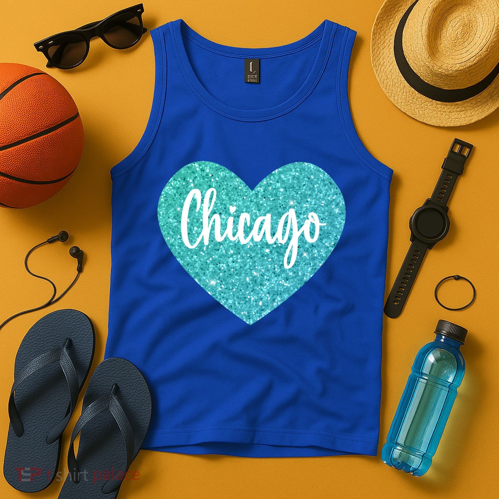 I Love Chicago Usa Heart Meaningful Gift Tank Top