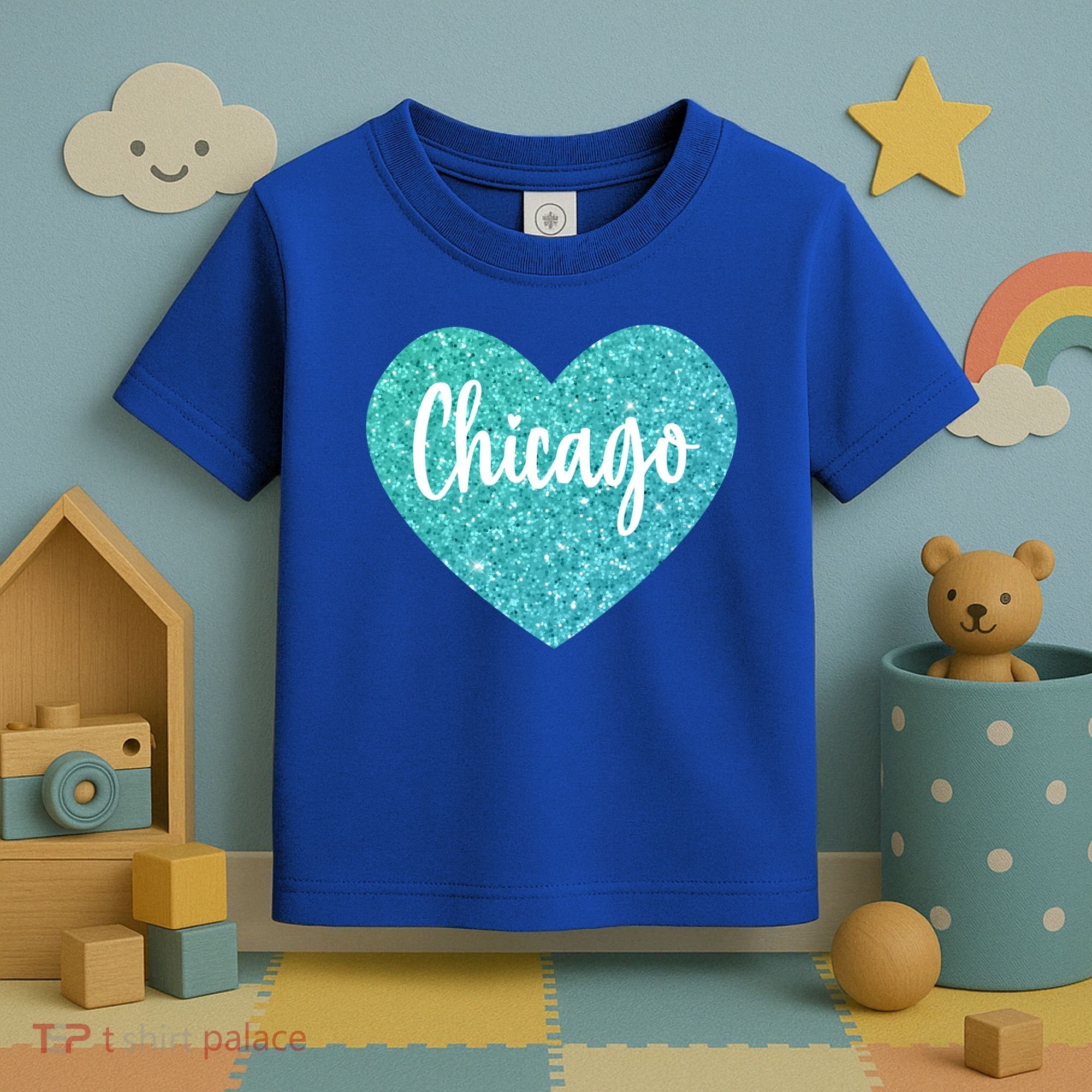 I Love Chicago Usa Heart Meaningful Gift Toddler T-Shirt