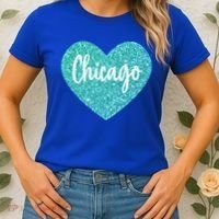 I Love Chicago Usa Heart Meaningful Gift Women's T-Shirt thumb 2