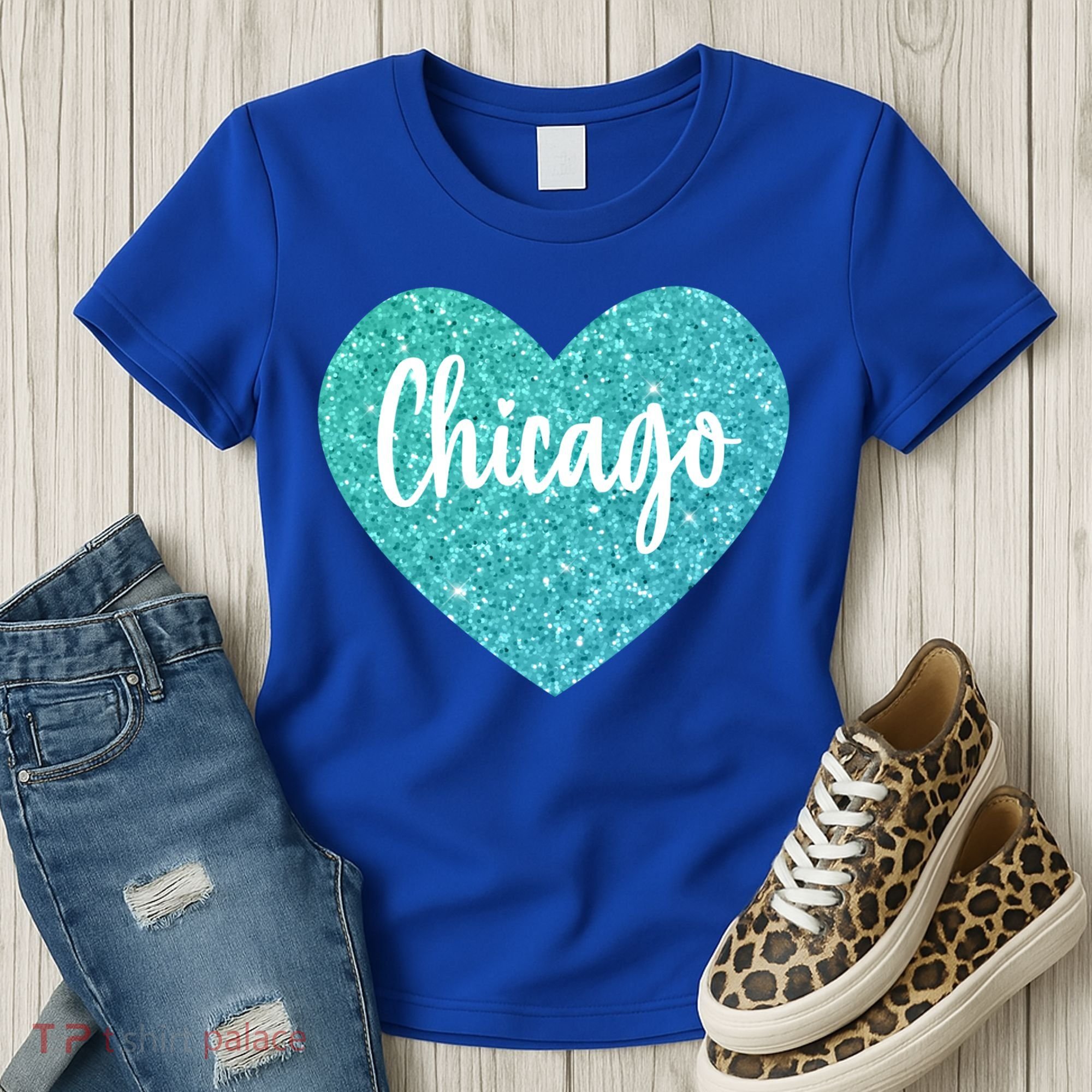 I Love Chicago Usa Heart Meaningful Gift Women's T-Shirt